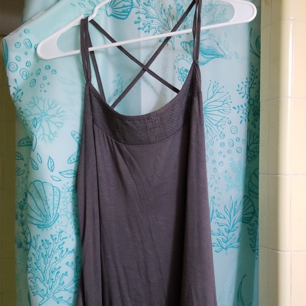 Lace accent tank top